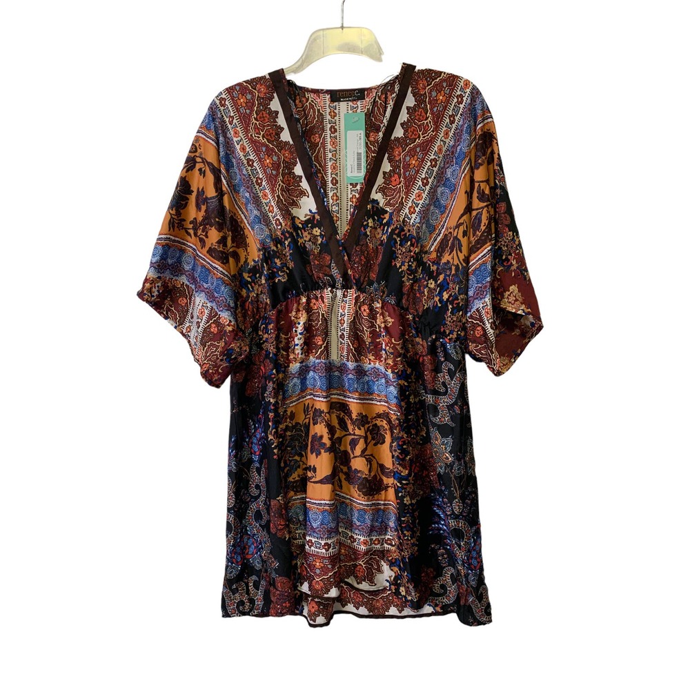 Renee C. Stitch Fix Laverna V-Neck BOHO Tunic Blouse Tunic Size 2X NEW